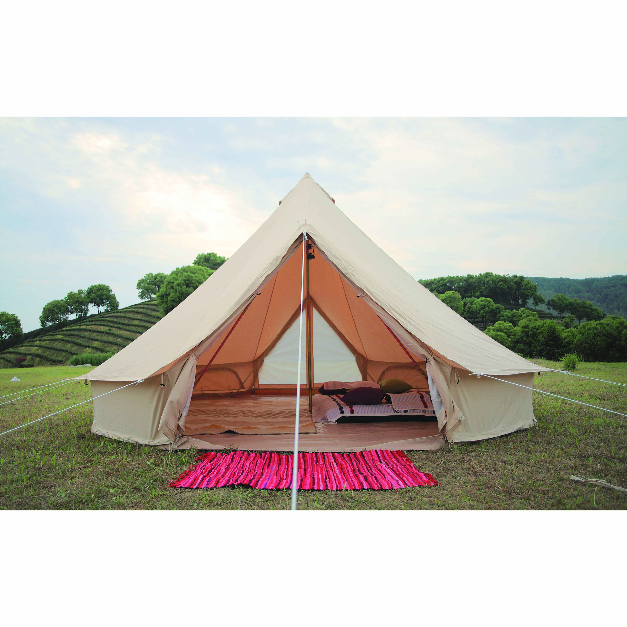 5m Canvas Bell Tent With Double Door